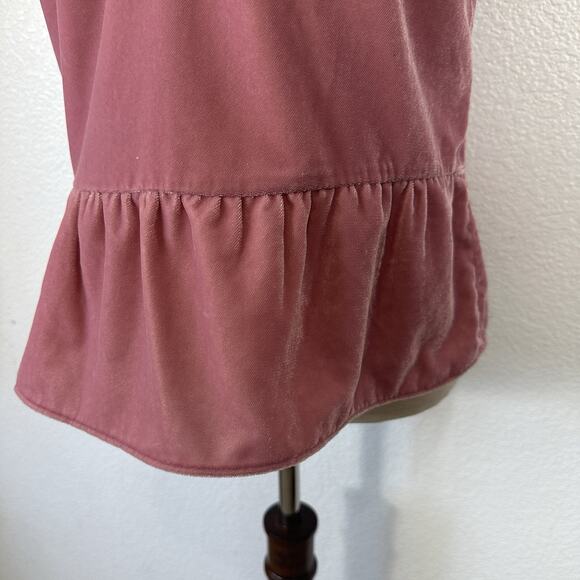 J Crew Velvet Top Women Size 2 Pink Peplum Cami Soft Feminine Dainty Fairy Boho - Picture 4 of 13